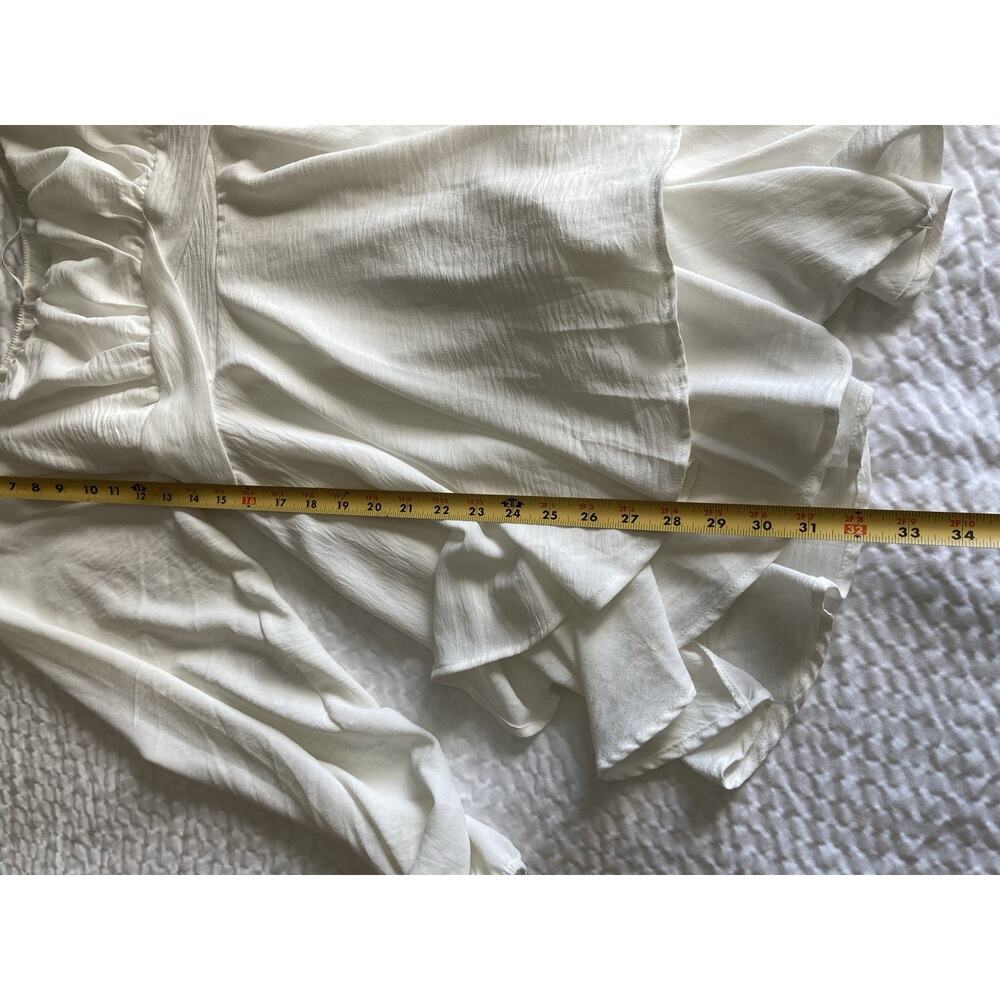 Altar'd State Lola Crossover Romper Tie Waist White Womens XL NWT Fairycore - Picture 9 of 12
